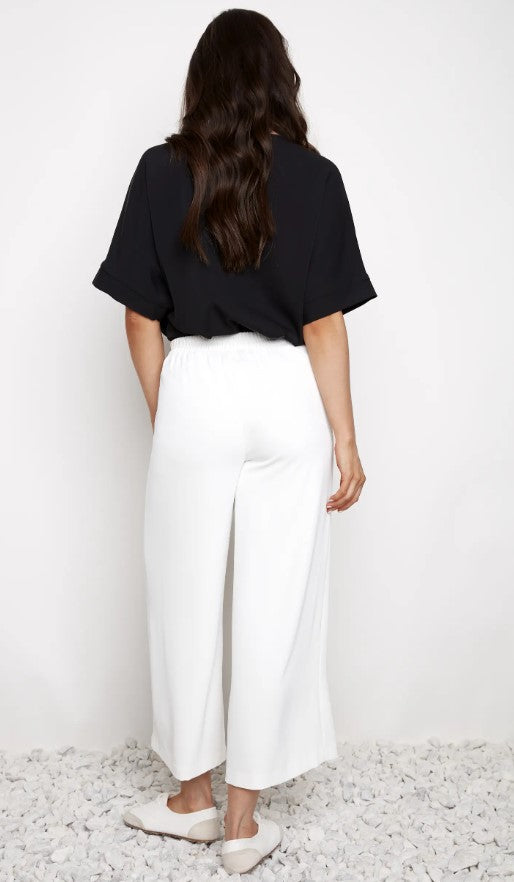 UP PANT WIDE LEG CROP PULL ON
