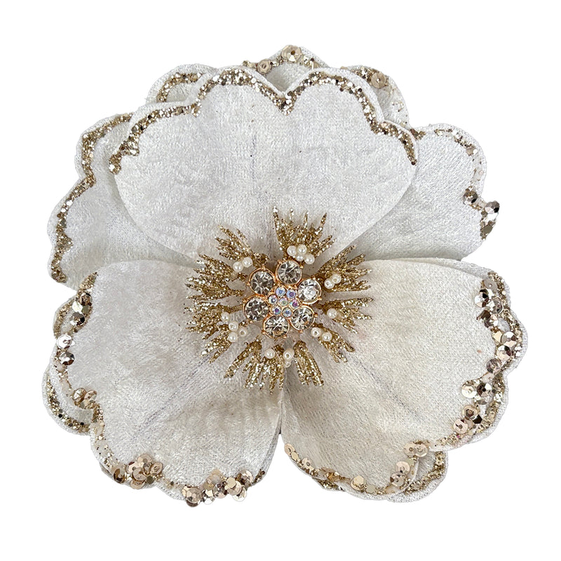 ORNAMENT -  MAGNOLIA HEAD 6"