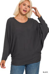 ZEN RIBBED DOLEMAN SLV TOP