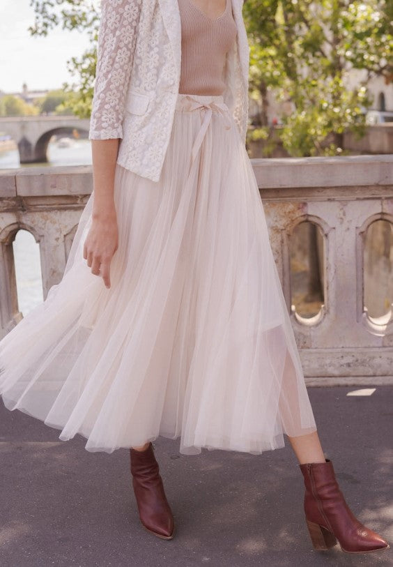 LONG TULLE SKIRT