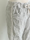 FASHION JOGGER SATIN RHINESTONE STRIPE