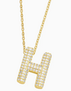 RHINESTONE LETTER INITIAL NECKLACE