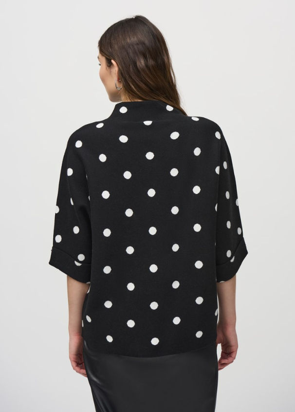 JOSEPH RIBKOFF POLKA DOT PRINT SWEATER