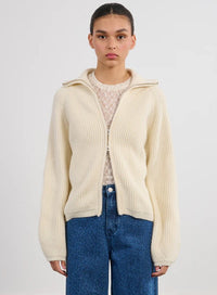 MOLLY ZIPPER RIB SWEATER