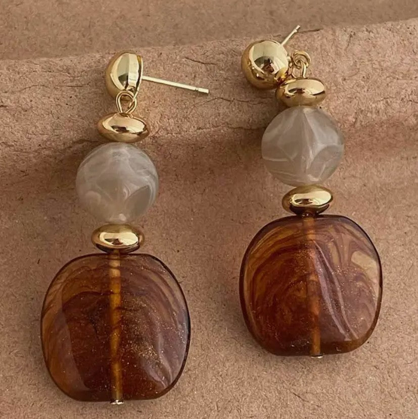 GEOMETRIC ACRYLIC EARRINGS