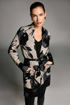 RIBKO CARDI ABSTRACT SWEATER KNIT