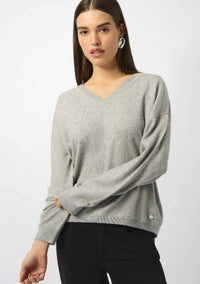 RIBKO SWEATER WOOL BLEND V NECK