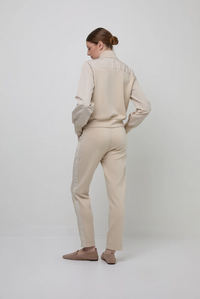 UCHUU SATIN STRIPE SLANT POCKET PANTS