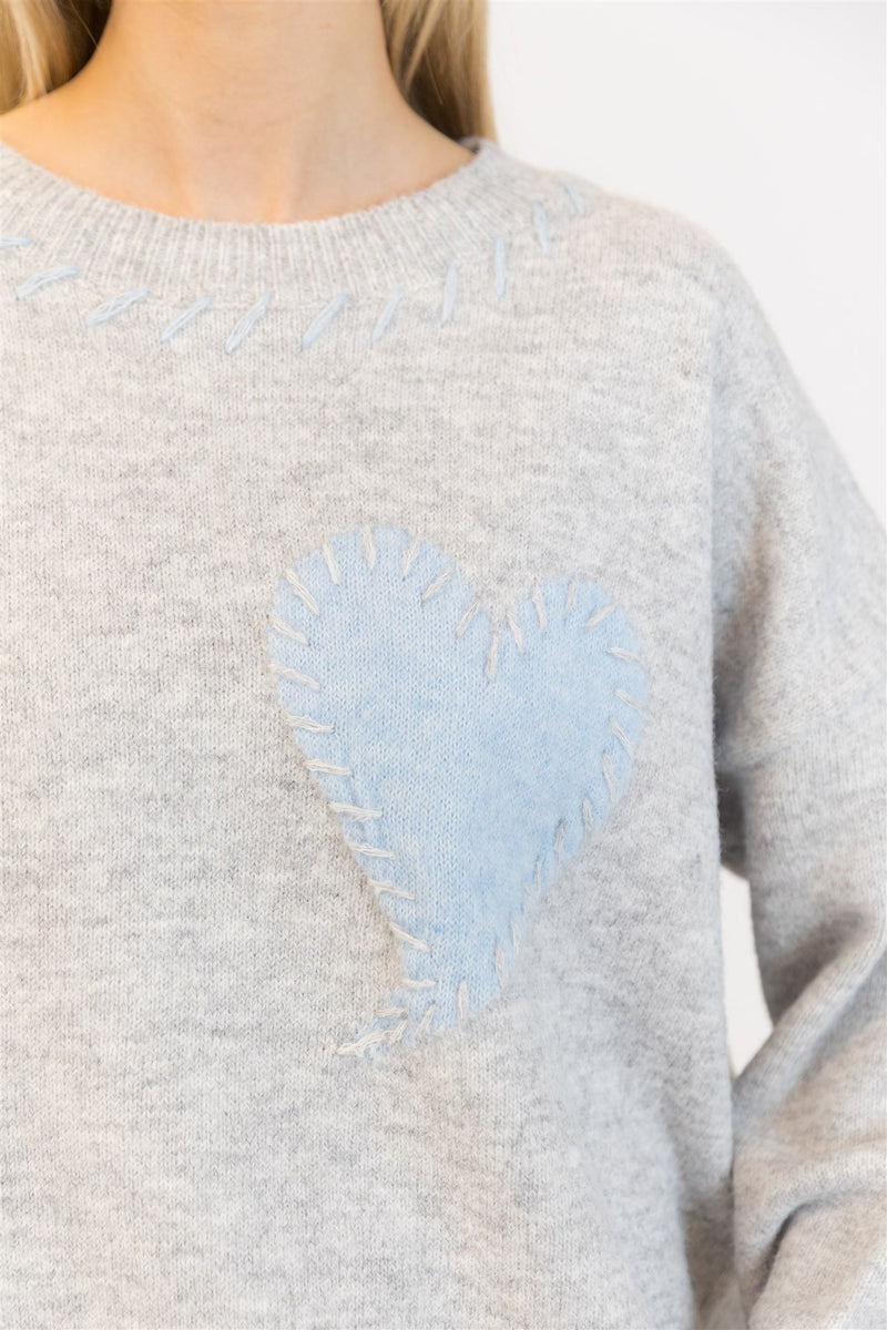 LYLA PULLOVER HEART DETAIL