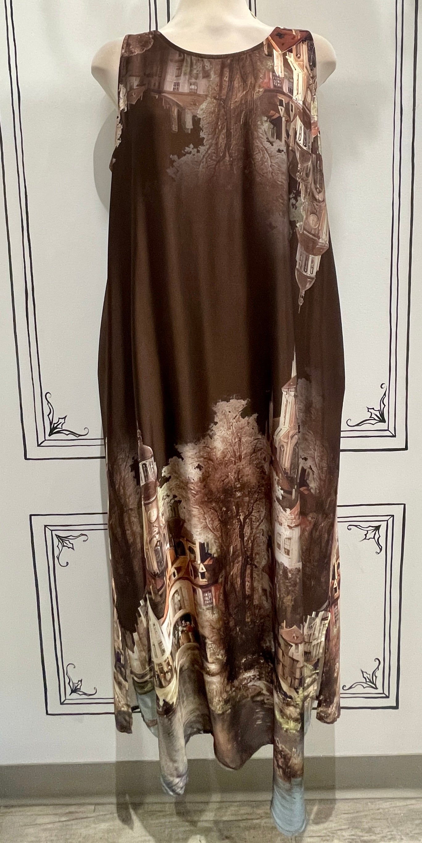 ITALY PRINT TANK DRESS
