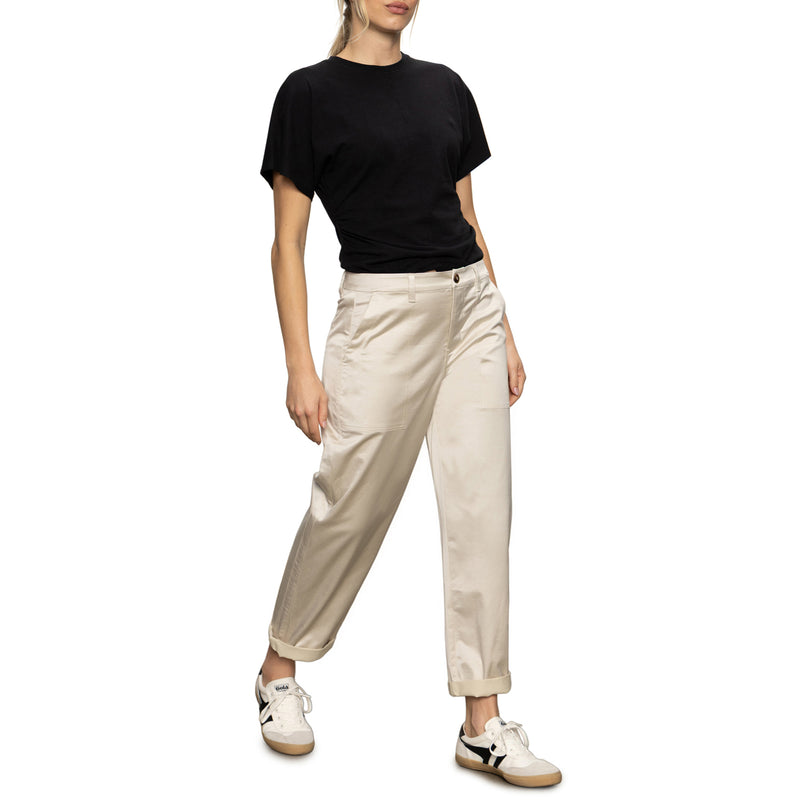 SANCTUARY SATEEN TAPERED PANT