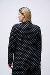 JOSEPH RIBKOFF SILKY POLKA DOT BLAZER