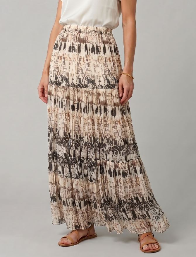 MAXI CRINKLE SKIRT