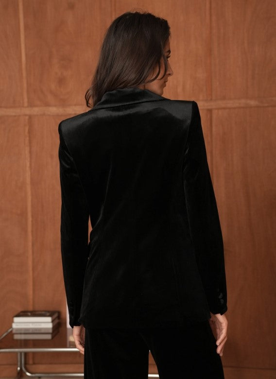 CHOK P BLAZER TAILORED VELVET SINGLE BUTTON