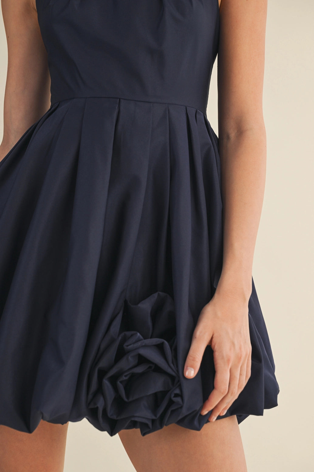 MUST PLEAT HALTER BUBBLE DRESS