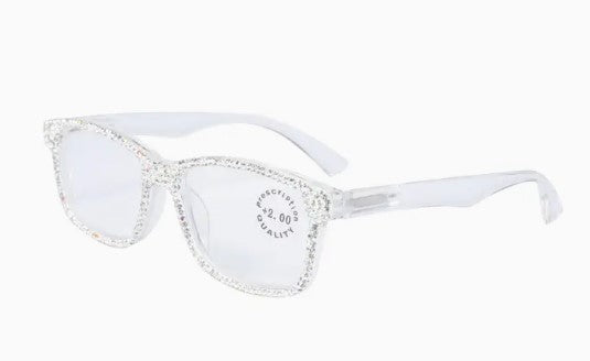 OLE READERS HANDMADE RHINESTONE RECTANGLE