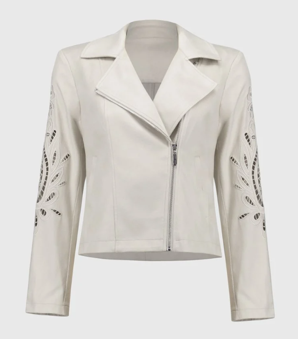 JOSEPH RIBKOFF JACKET FOILED FAUX SUEDE