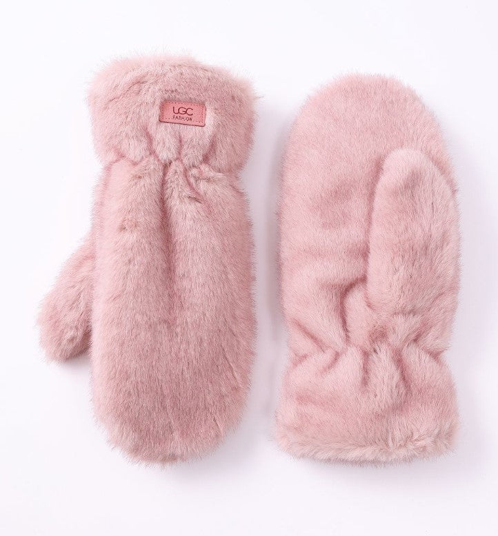 WELL GLOVE LEO MITTEN FAUX FUR