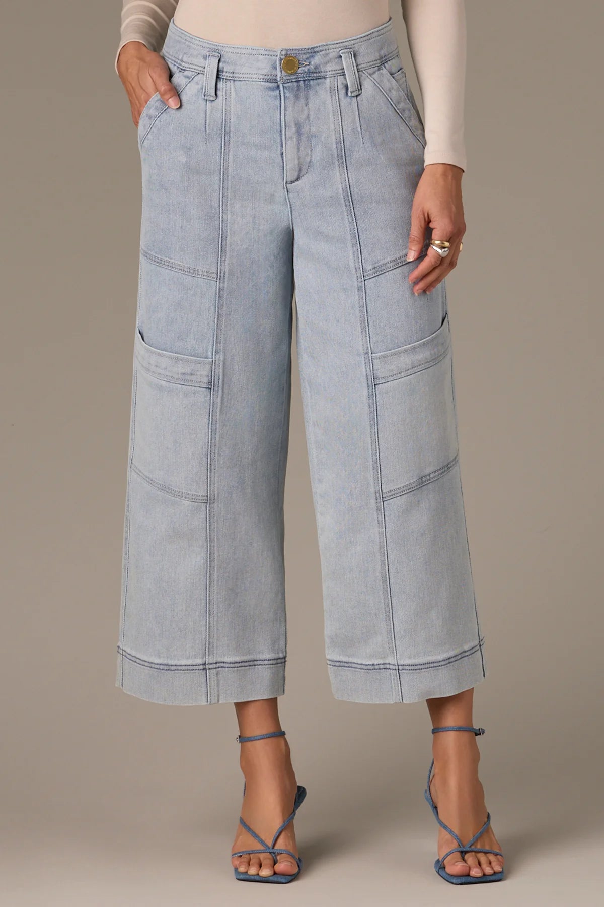 W&W PANT UTILITY WIDE LEG CROP