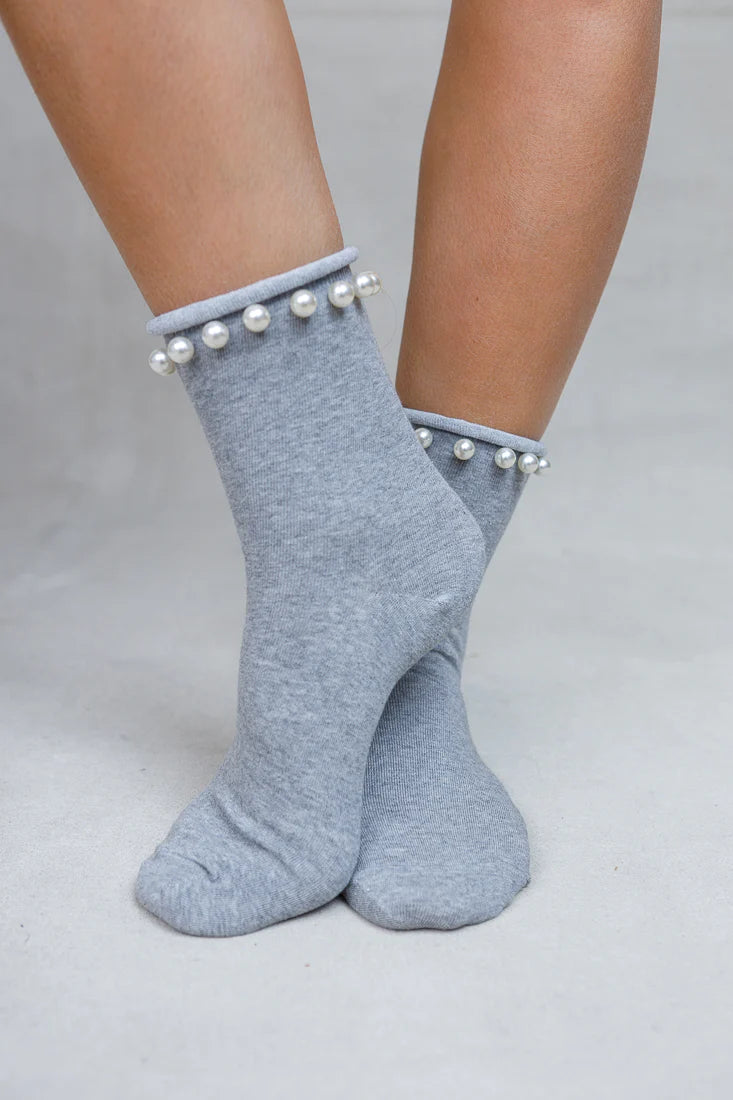 LIMLIM PEARL TRIM SOCKS