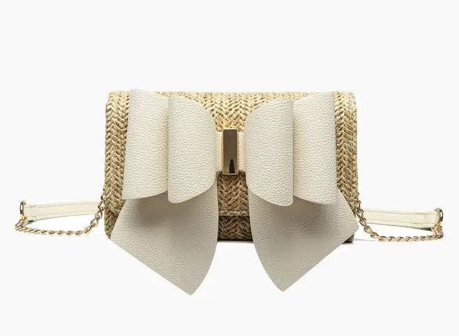 LIKE BAG XBODY STRAW WLLT BOW