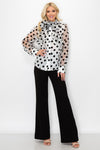 ORGANZA POLKA DOT BLOUSE