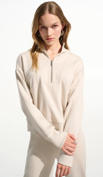 RIBKO PULLOVER 1/4 ZIP L/S