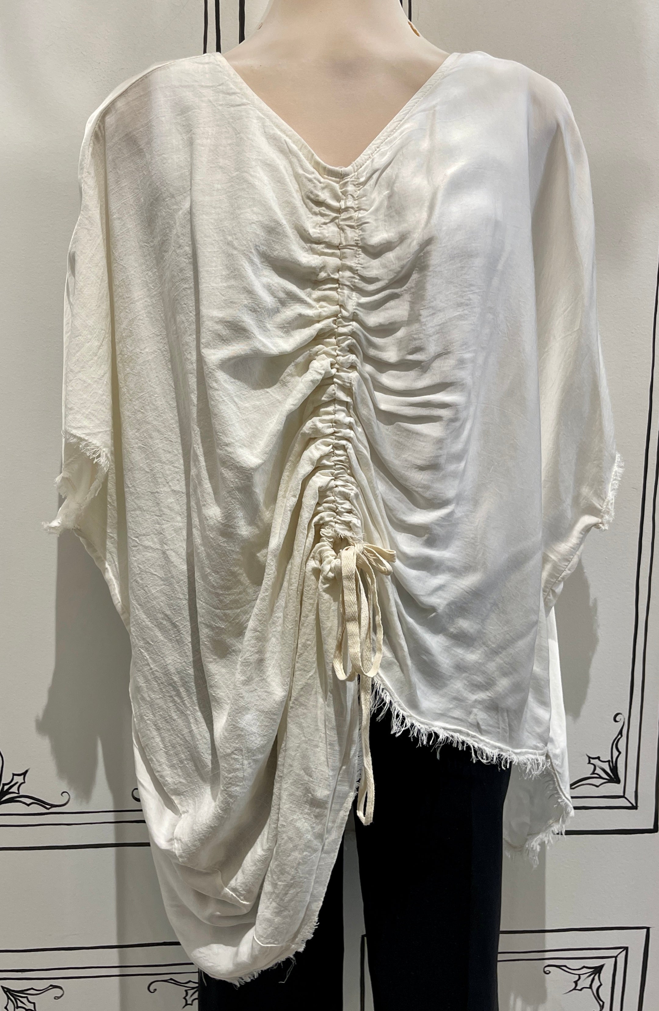 SHORT SLEEVE SATIN TUNIC