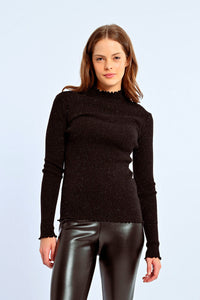 MOLLY BRACKEN IRIDESCENT TURTLENECK SWEATER