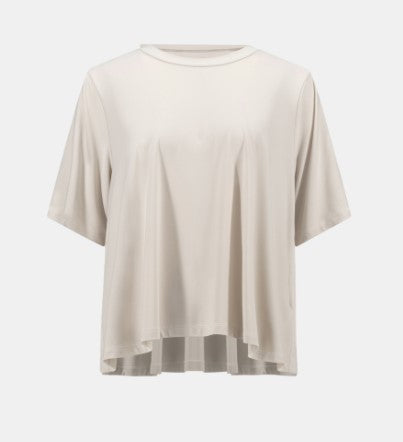RIBKO TOP SILKY KNIT TRAPEZE
