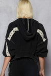 POL ZIP UP GAUZE/STUDS