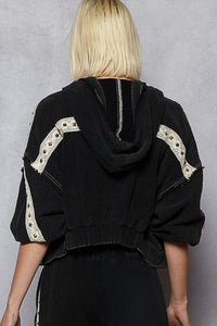 POL ZIP UP GAUZE/STUDS
