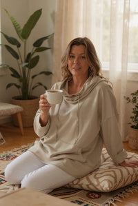 CATHERINE LILYWHITE COWL NECK SWEATSHIRT