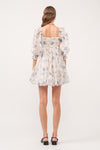 SOFIE DRESS MINI FLRL PRNT BBL HEM