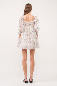 SOFIE DRESS MINI FLRL PRNT BBL HEM