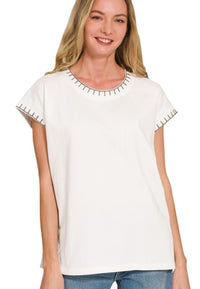STITCH DETAIL OVERSIZE TOP