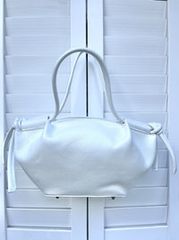 ITALIAN LEATHER BASKET WEAVE BAG