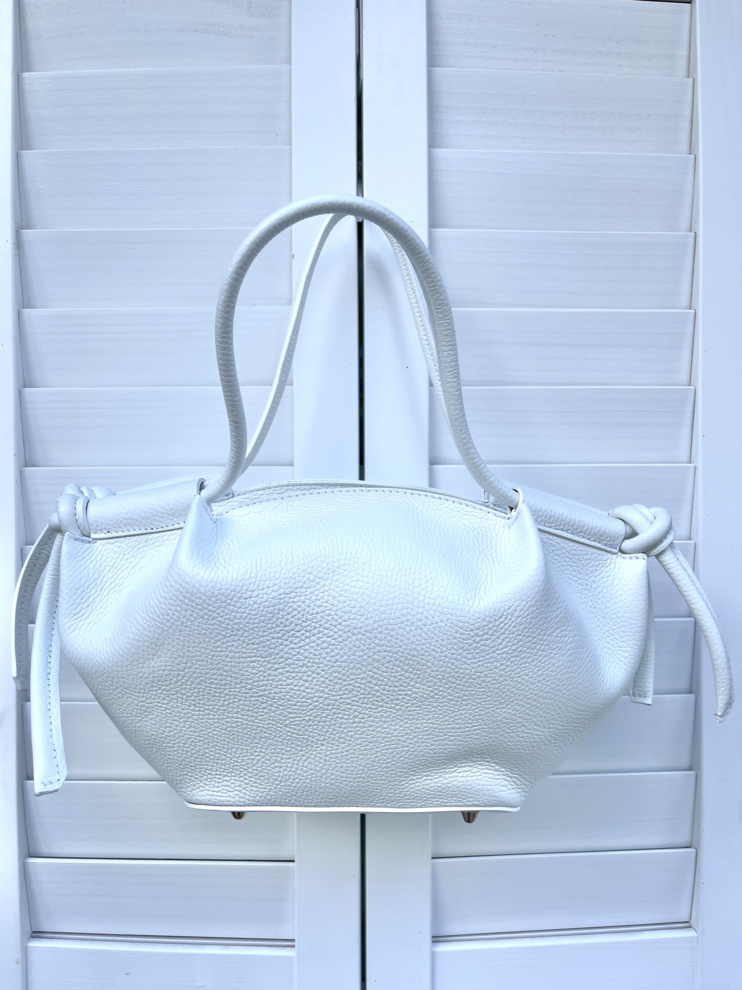 ITALIAN LEATHER BASKET WEAVE BAG