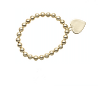 MERX BRACELET W BALL & HEART DROP