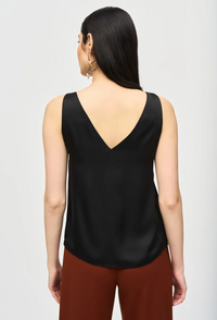 RIBKO TOP SATIN STRAIGHT