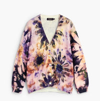 DESIGUAL V NECK FRONT BUTTON CARDIGAN
