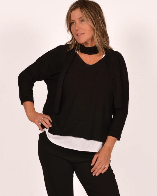 CATH TOP 2PC WITH SCARF DIAMOND PATTERN