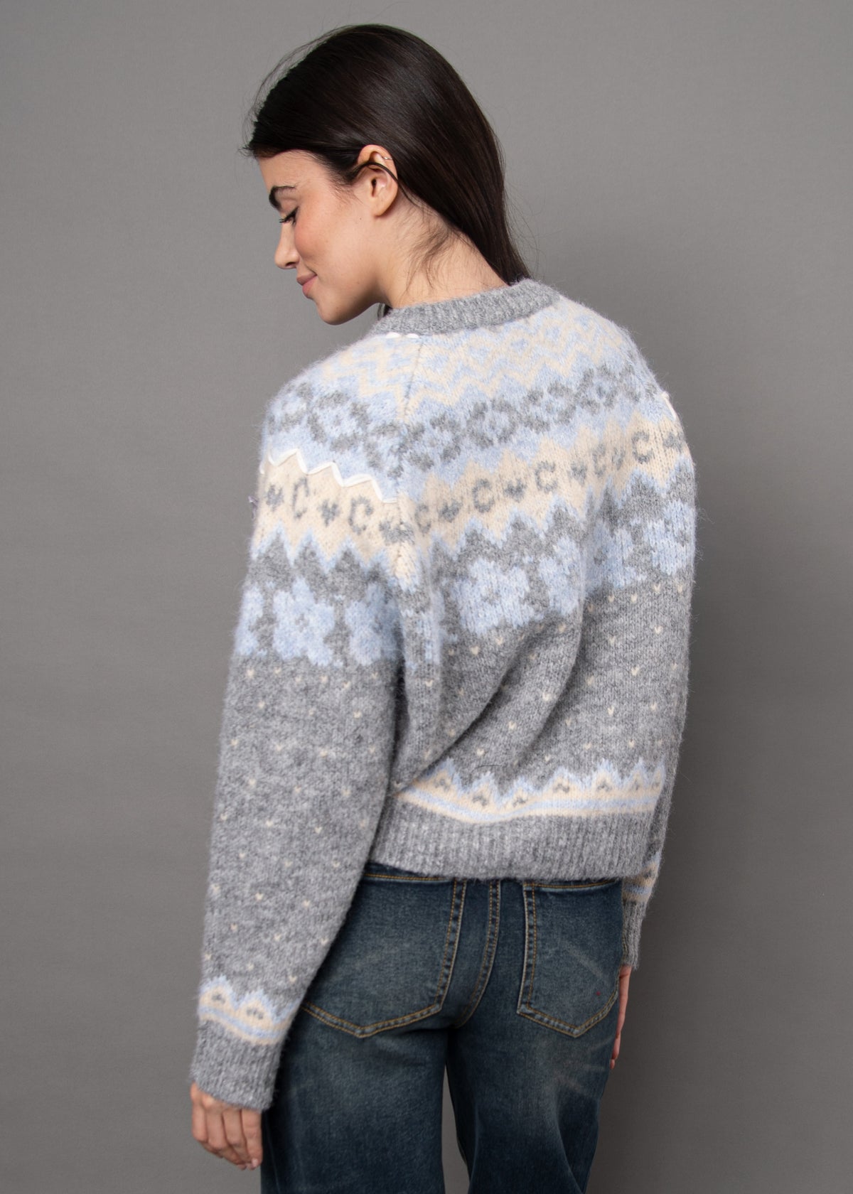 RD FAIRISLE BOW CARDIGAN