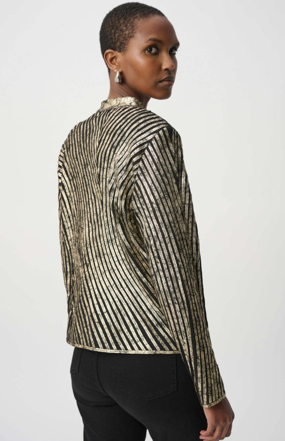 RIBKOFF JACKET METALLIC SOUTACHE FITTED