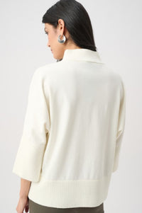 JOSEPH RIBKOFF BRUSHED FUNNEL NECK SWEATER