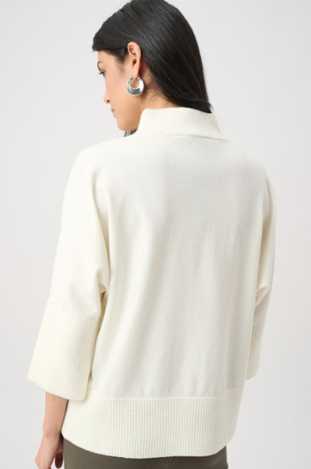 JOSEPH RIBKOFF BRUSHED FUNNEL NECK SWEATER