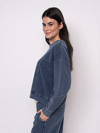 RD PULLOVER DENIM LOOK