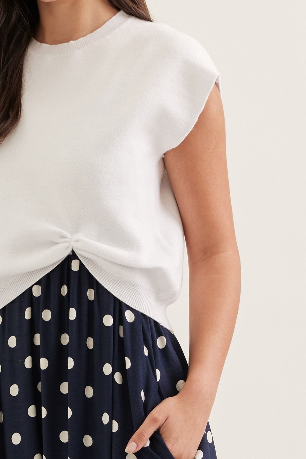 ENTRO DRESS 2PC S/S KNIT TOP