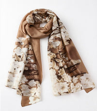 FLORAL TONE ON TONE SCARF