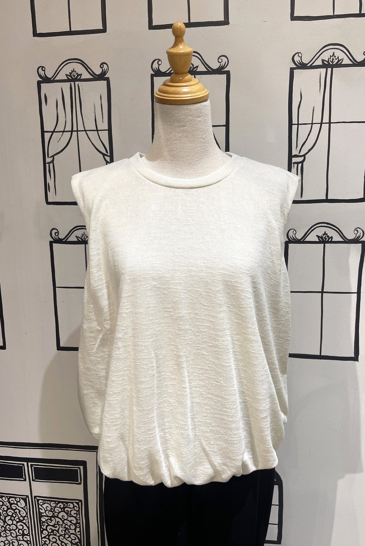 SANC TOP QUINN BUBBLE SHELL KNIT SLEEVELESS